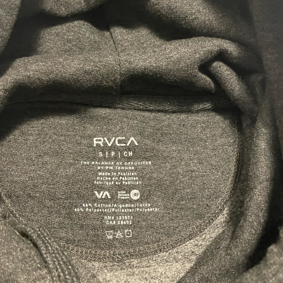RVCA Grey Graphic Print Hoodie - Picture 3 of 3